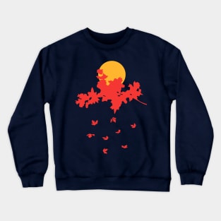 Minimalst Abstract Nature Art #16 Falling Leaves Crewneck Sweatshirt